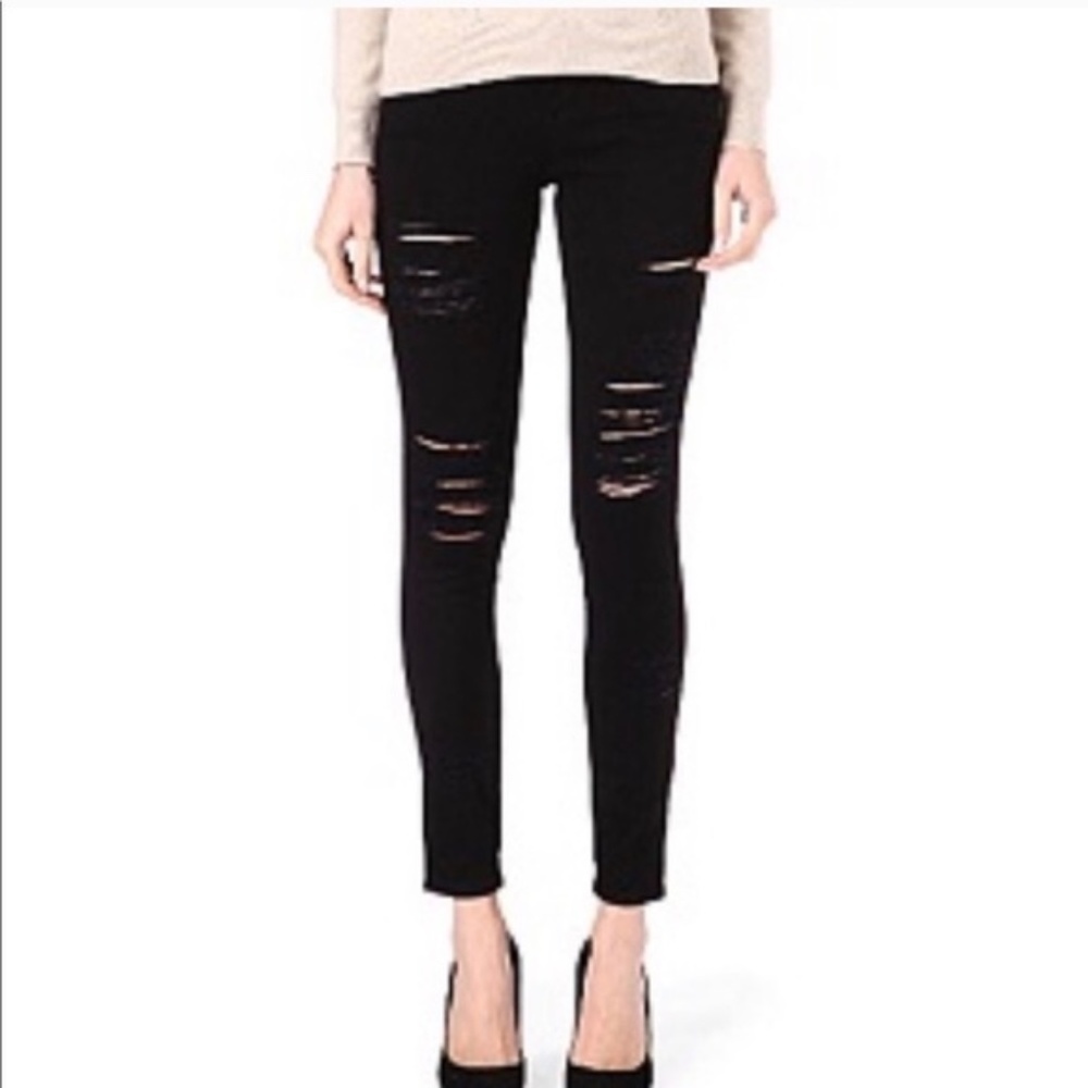 FRAME Skinny de Jeanne Film Noir Jeans 28 - Picture 2 of 6